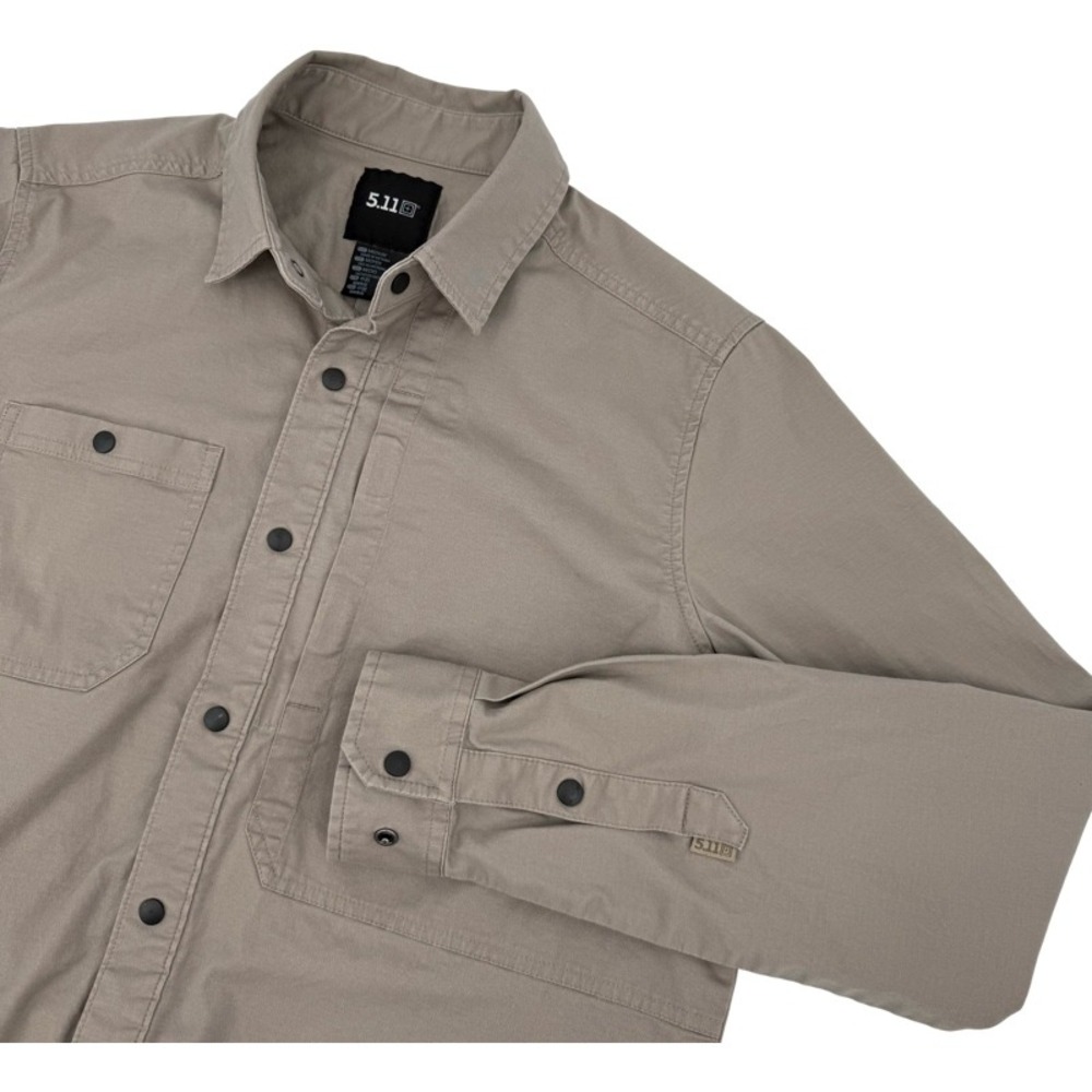 5.11 TACTICAL Medium Long Sleeve Shirt Gray Utility Workwear Gorpcore Rugged